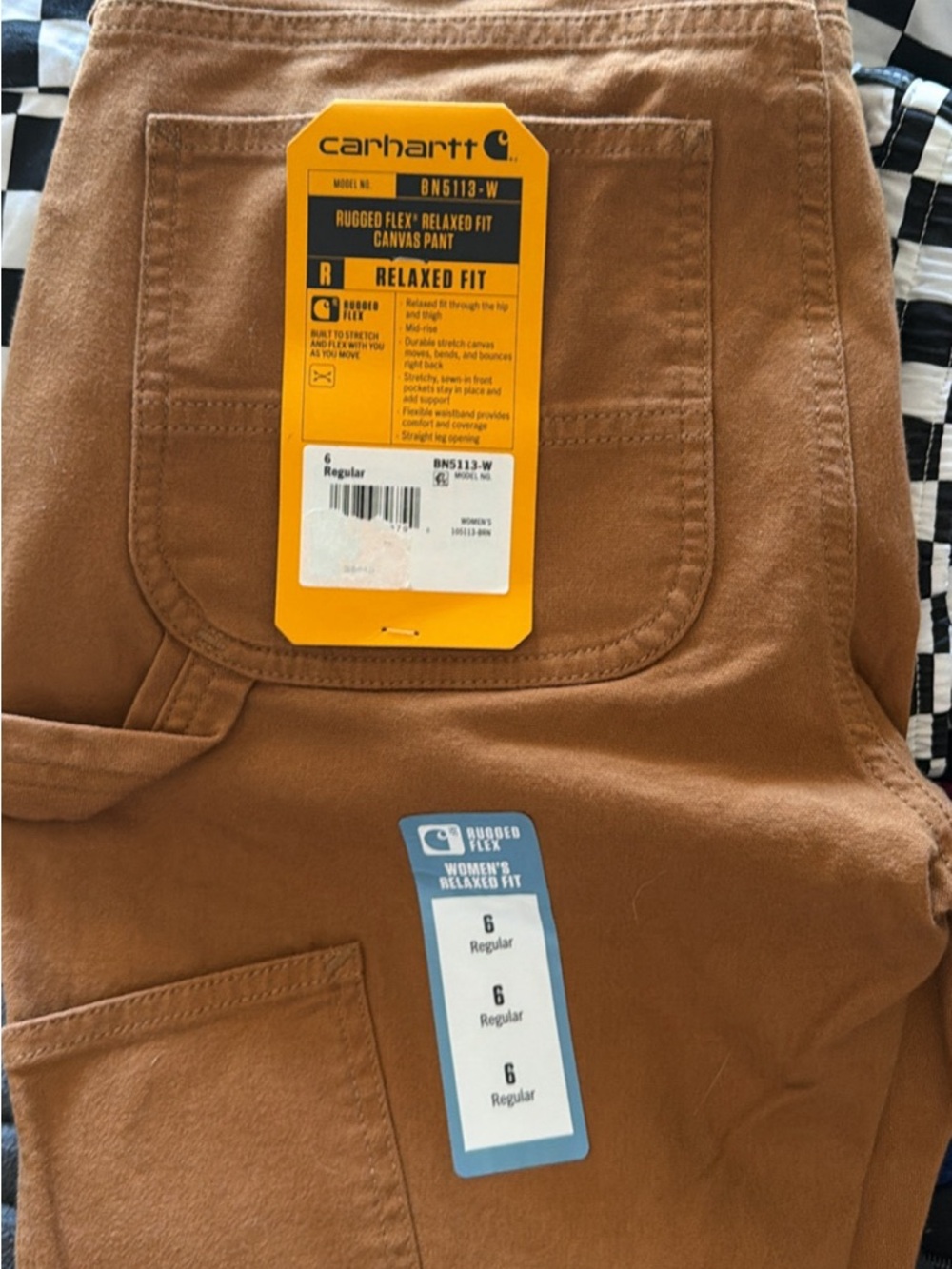 Carhartt Women's Relaxed Fit Canvas Cargo Pants — Brown